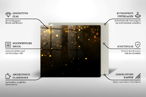 Kitchen worktop saver Golden glitter