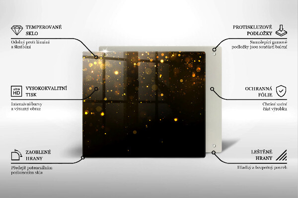 Kitchen worktop saver Golden glitter