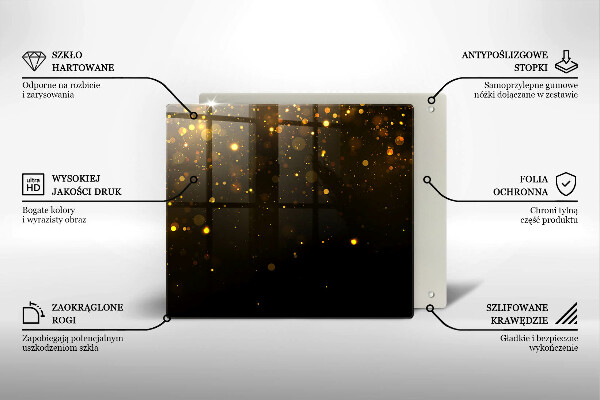 Kitchen worktop saver Golden glitter