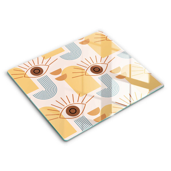 Kitchen worktop saver Boho pattern eyes