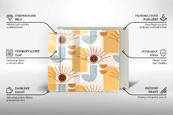 Kitchen worktop saver Boho pattern eyes