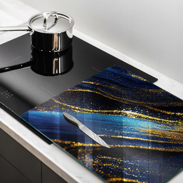 Kitchen worktop saver Navy blue abstraction