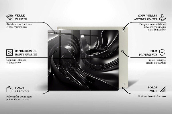 Kitchen worktop saver Black mass abstraction