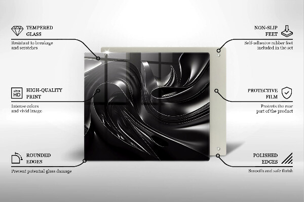 Kitchen worktop saver Black mass abstraction