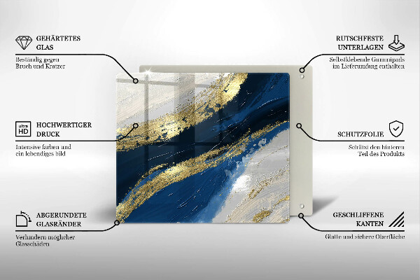 Kitchen worktop saver Texture with gold