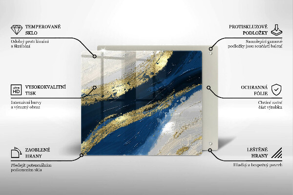 Kitchen worktop saver Texture with gold