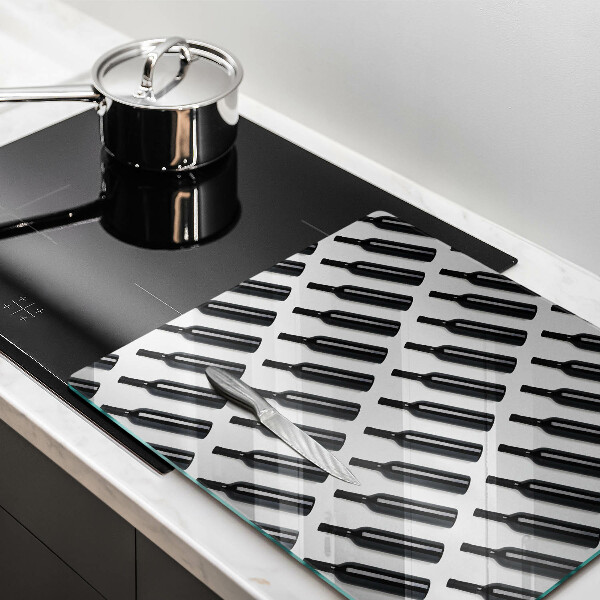 Kitchen worktop saver Black bottles of wine