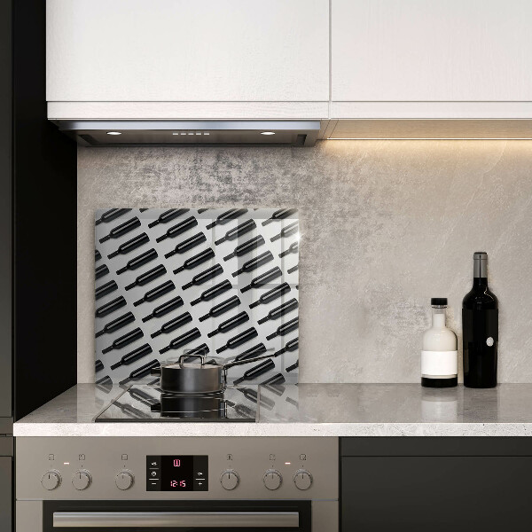 Kitchen worktop saver Black bottles of wine