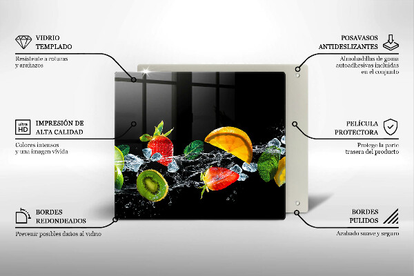 Kitchen worktop saver Fruits in water