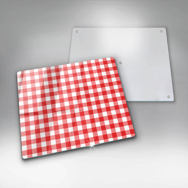 Kitchen worktop saver Red white grille