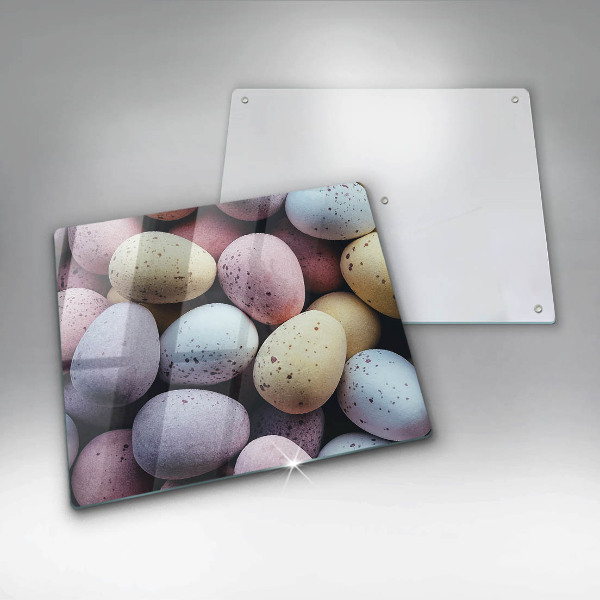 Glass kitchen board Easter eggs