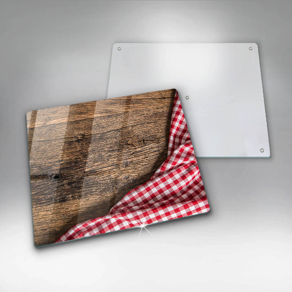 Glass kitchen board Wooden table