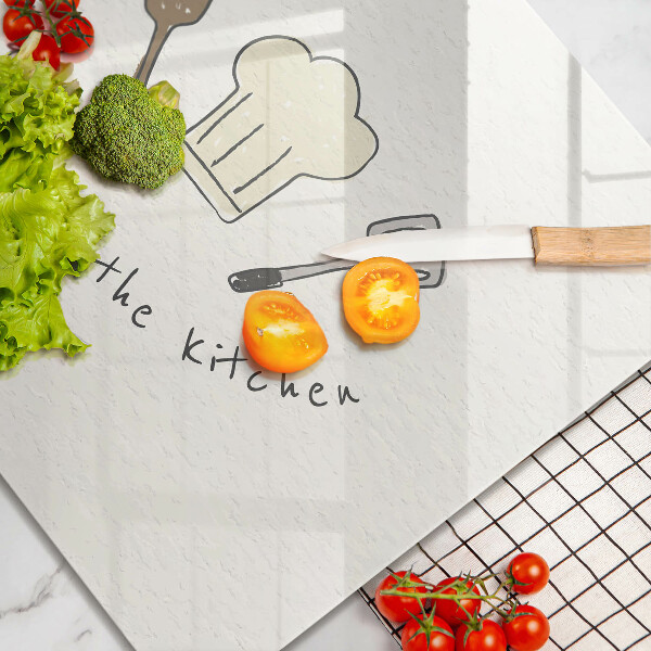 Glass kitchen board Master of the Kitchen