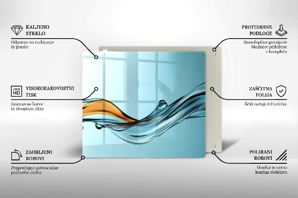 Worktop saver Water on a blue background