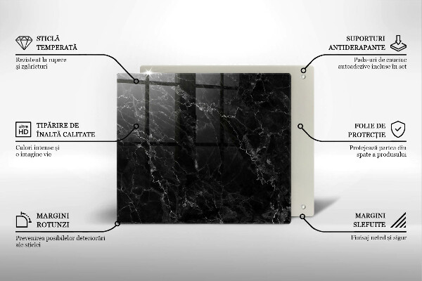 Induction hob cover Elegant marble