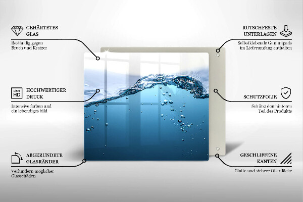 Kitchen worktop saver Blue water