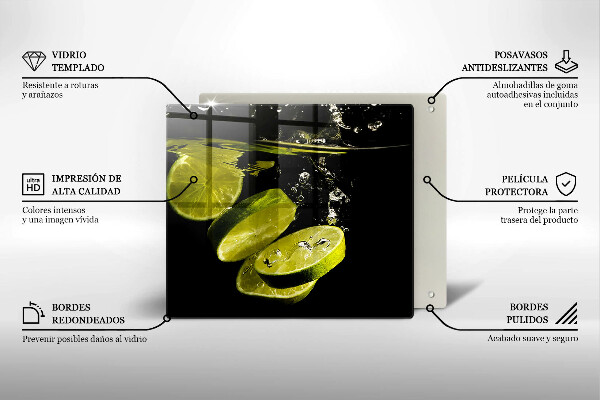 Induction hob cover Lime in water