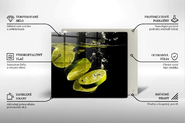 Induction hob cover Lime in water