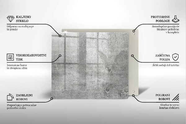 Induction hob cover Concrete texture