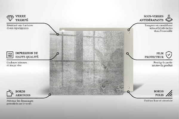 Induction hob cover Concrete texture