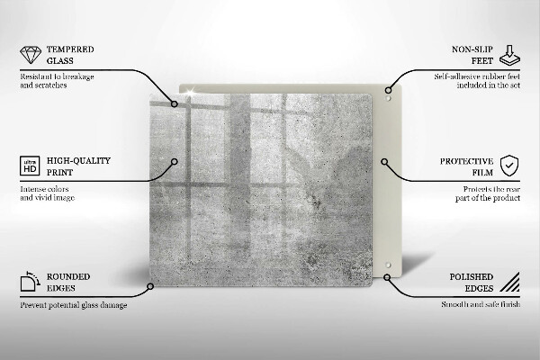 Induction hob cover Concrete texture