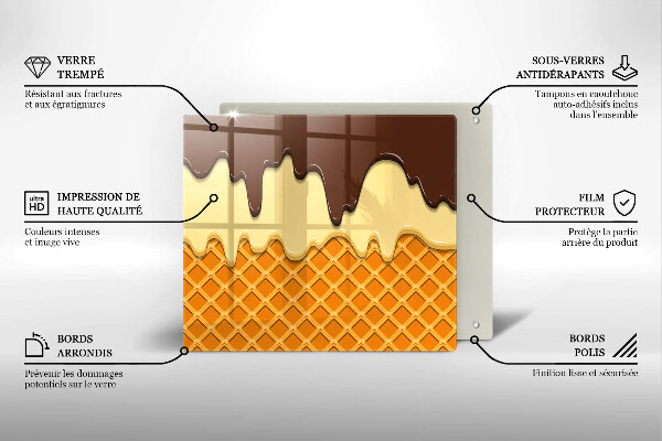 Induction hob cover Illustration of ice cream