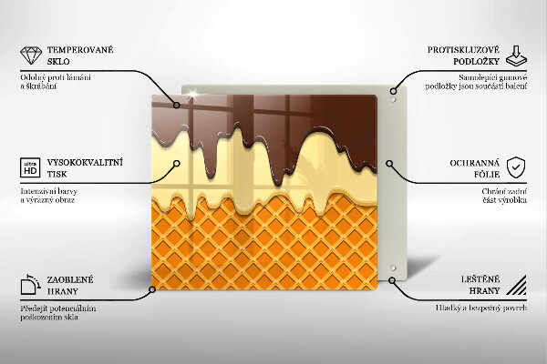 Induction hob cover Illustration of ice cream