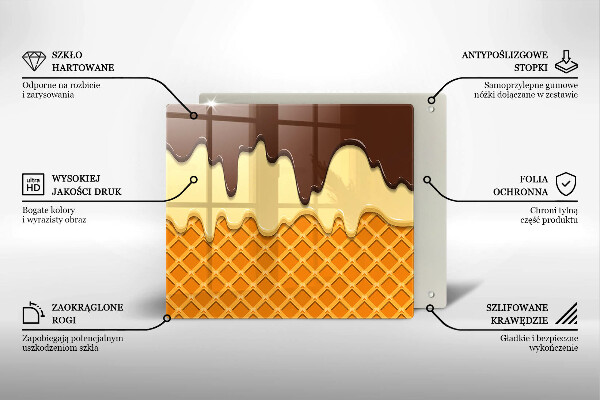 Induction hob cover Illustration of ice cream