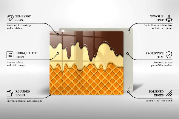 Induction hob cover Illustration of ice cream
