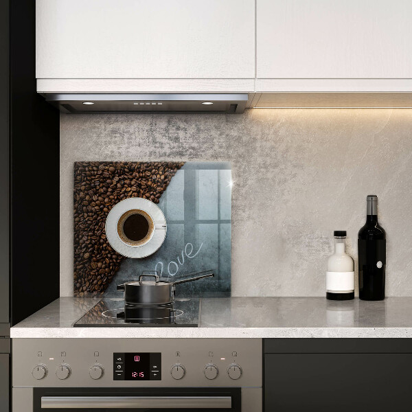 Kitchen worktop saver Coffee beans and cup