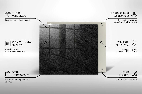 Induction hob cover Texture stone