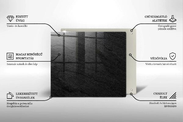 Induction hob cover Texture stone