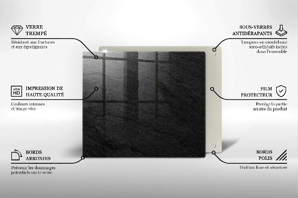 Induction hob cover Texture stone