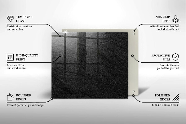 Induction hob cover Texture stone