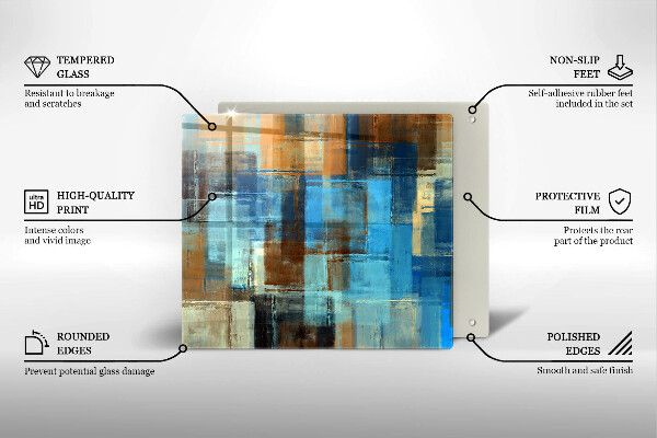 Kitchen worktop saver Painted background