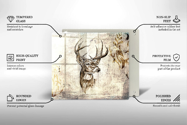 Kitchen worktop saver Illustration deer animal