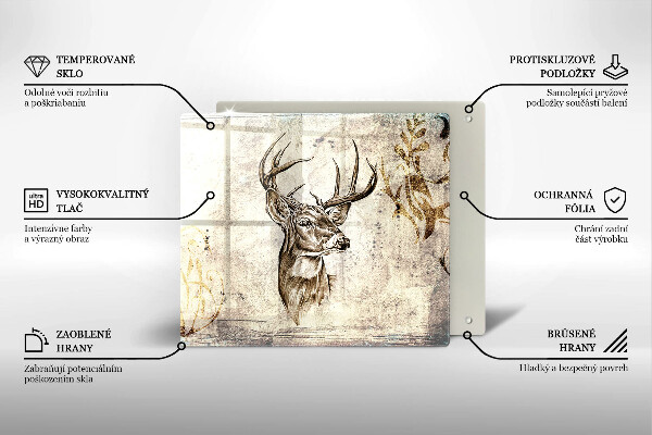 Kitchen worktop saver Illustration deer animal