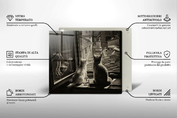 Worktop saver Cats city and window