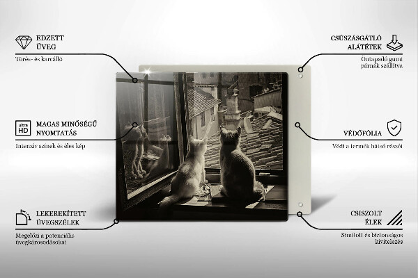 Worktop saver Cats city and window