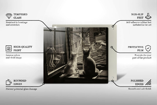 Worktop saver Cats city and window