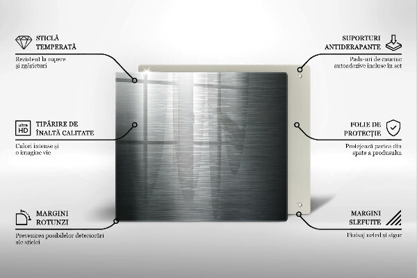 Kitchen worktop saver Metal texture