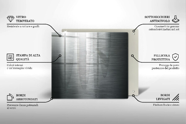 Kitchen worktop saver Metal texture