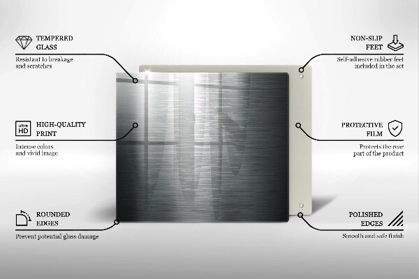 Kitchen worktop saver Metal texture