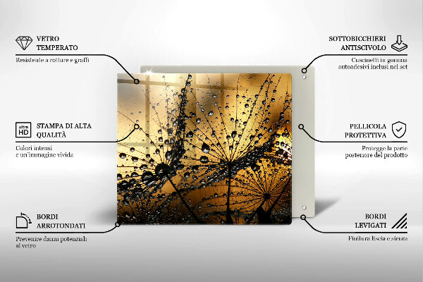 Kitchen worktop saver Rosa and dandelions