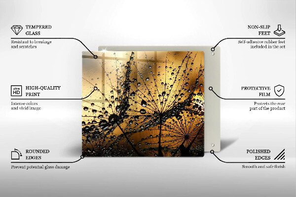 Kitchen worktop saver Rosa and dandelions