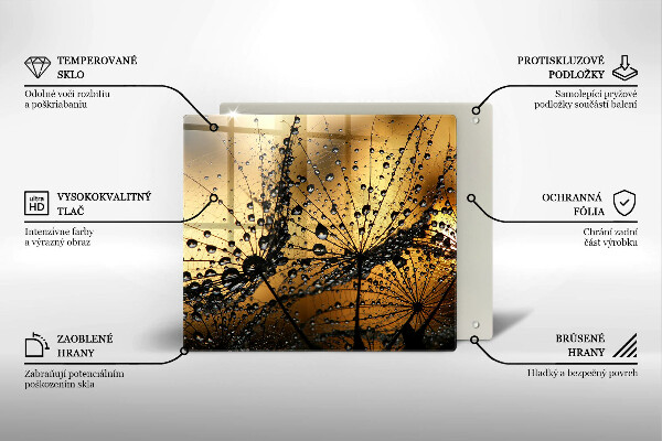 Kitchen worktop saver Rosa and dandelions