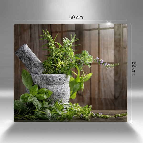 Kitchen worktop saver Herbs plants and wood