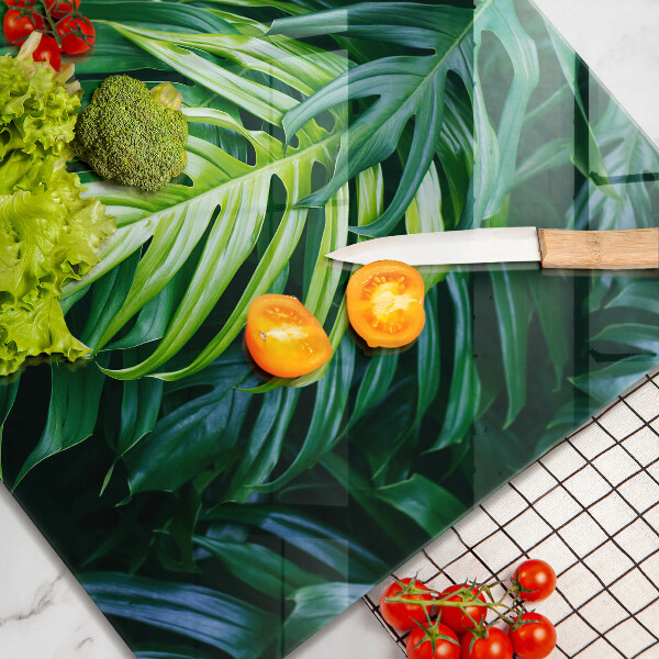 Worktop heat protector Monstera wild leaves