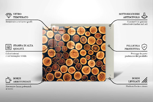 Worktop heat protector Wooden stumps of trees