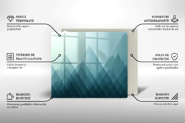 Worktop heat protector Abstract mountains